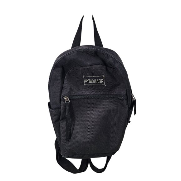 Gymshark Black Mini Backpack‎ Zipper Closure Lightweight Durable - Picture 6 of 6